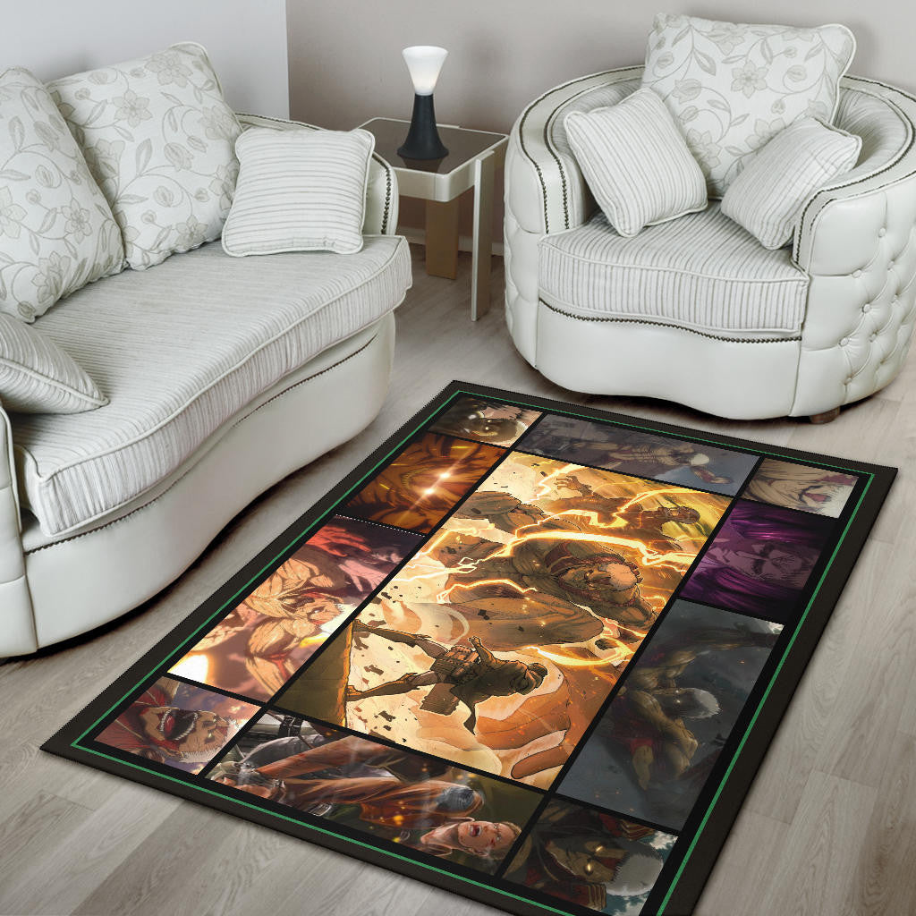 Reiner Braun Attack On Titan Area Rug Anime Home Decor Custom For Fans NA033002