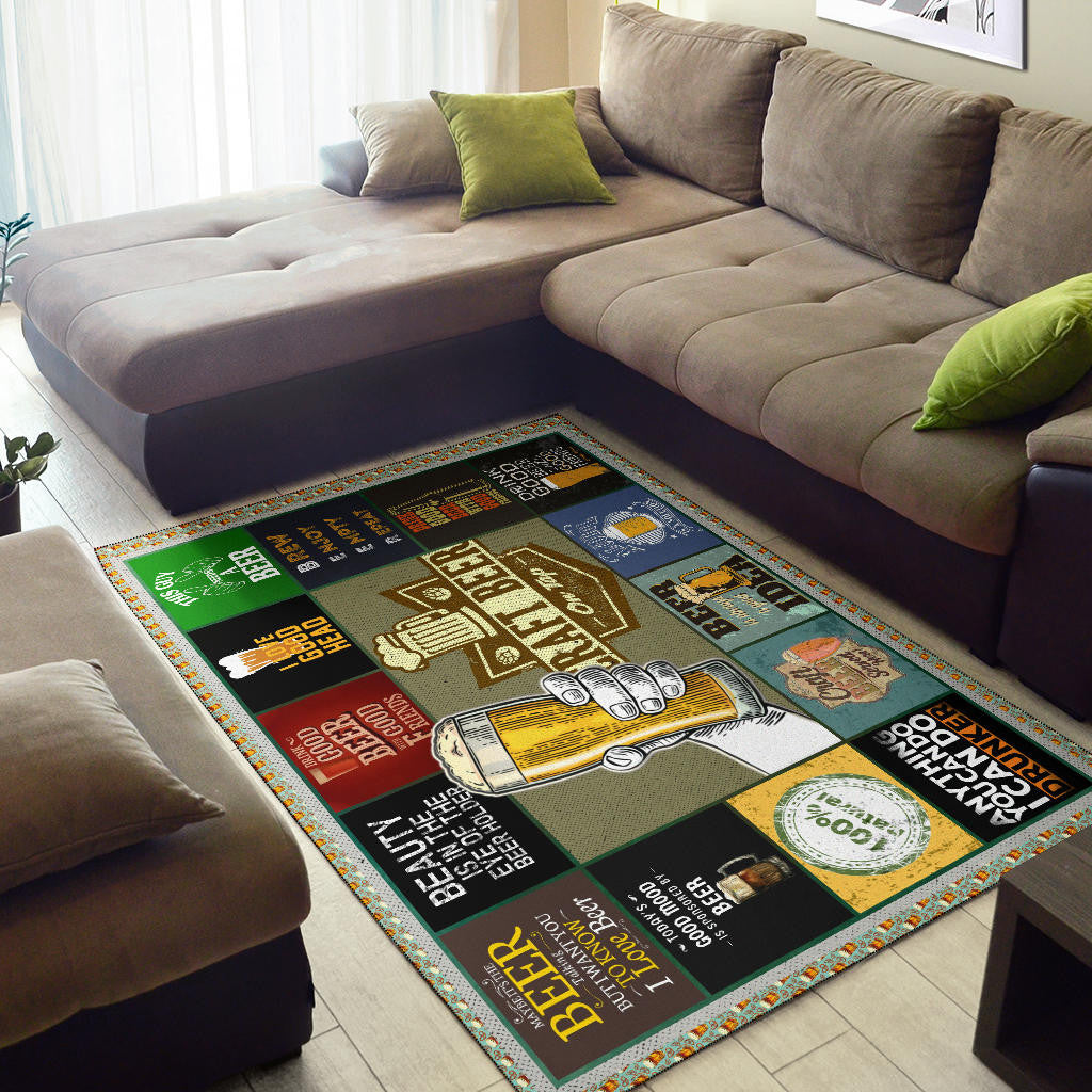 Drinking Craft Beer Area Rug Hobby Home Decor Custom For Fans NT032301