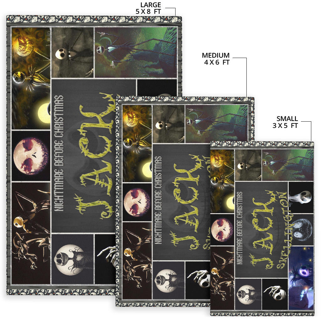 Jack Skellington The Nightmare Before Christmas Area Rug Cartoon Home Decor Custom For Fans NT032501