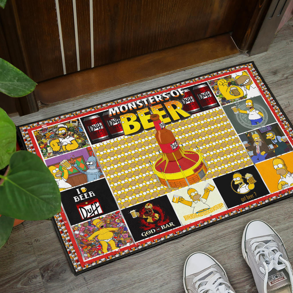 Drinking Beer Simpson Door Mat Hobby Home Decor Custom For Fans NT032401