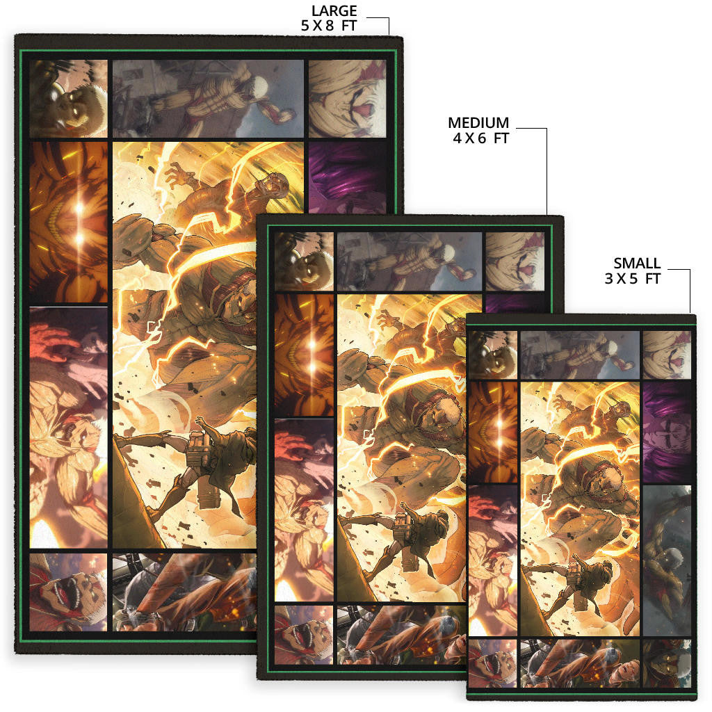 Reiner Braun Attack On Titan Area Rug Anime Home Decor Custom For Fans NA033002