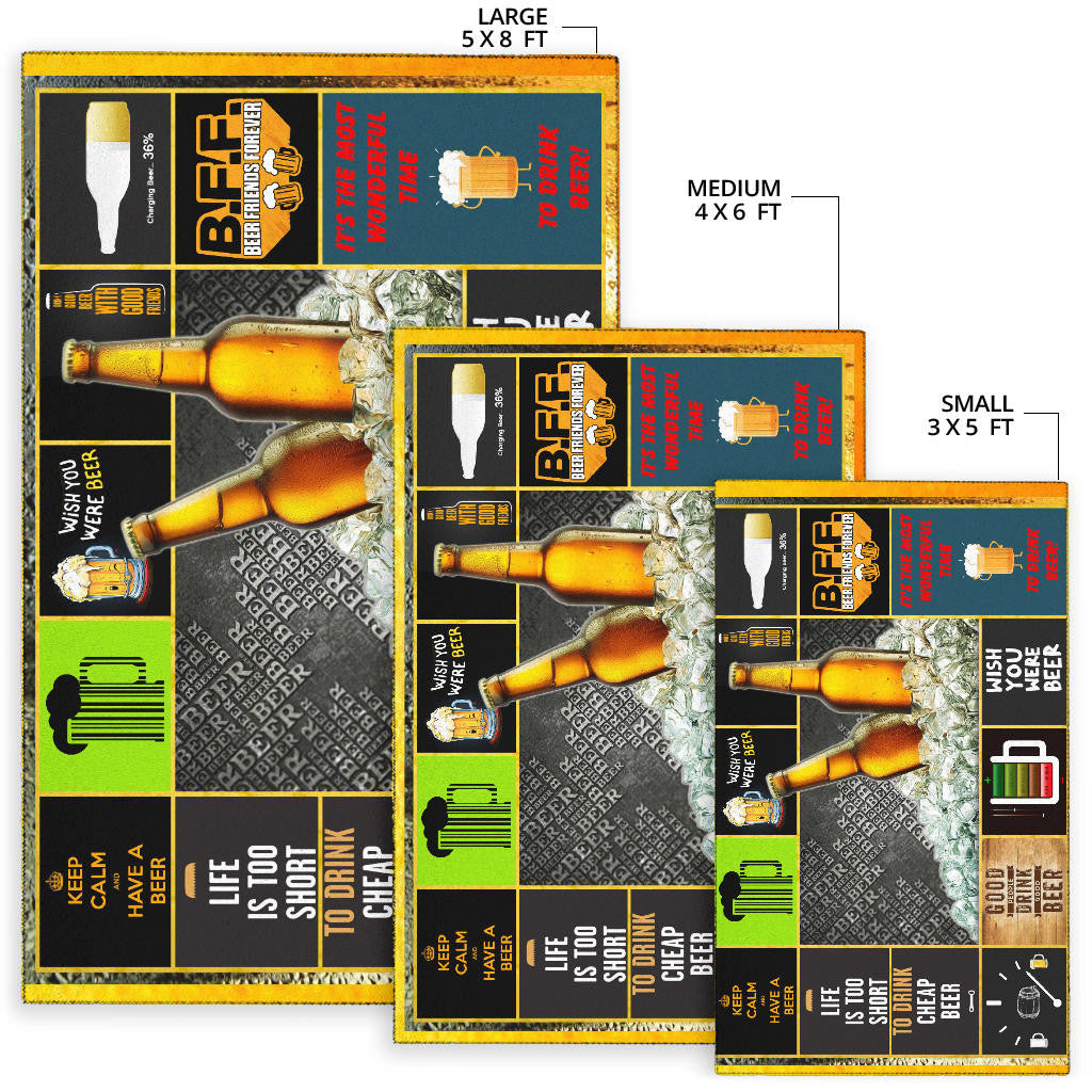 Cheers Drinking Beer Area Rug Hobby Home Decor Custom For Fans NT032202