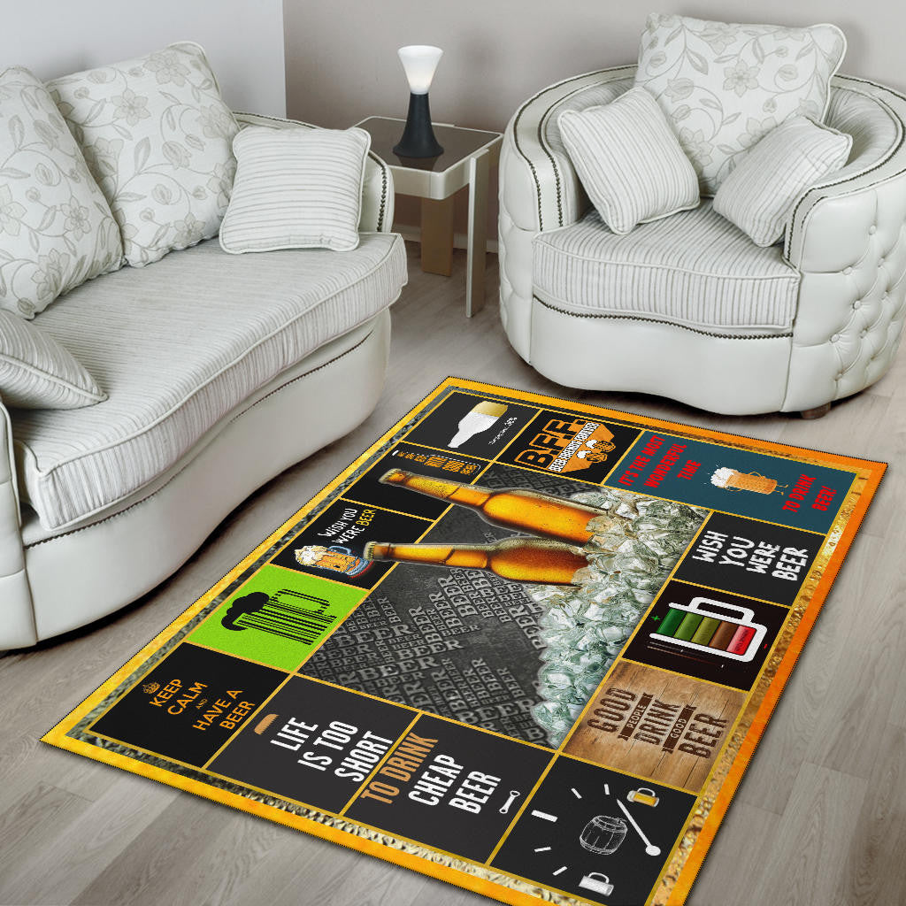 Cheers Drinking Beer Area Rug Hobby Home Decor Custom For Fans NT032202