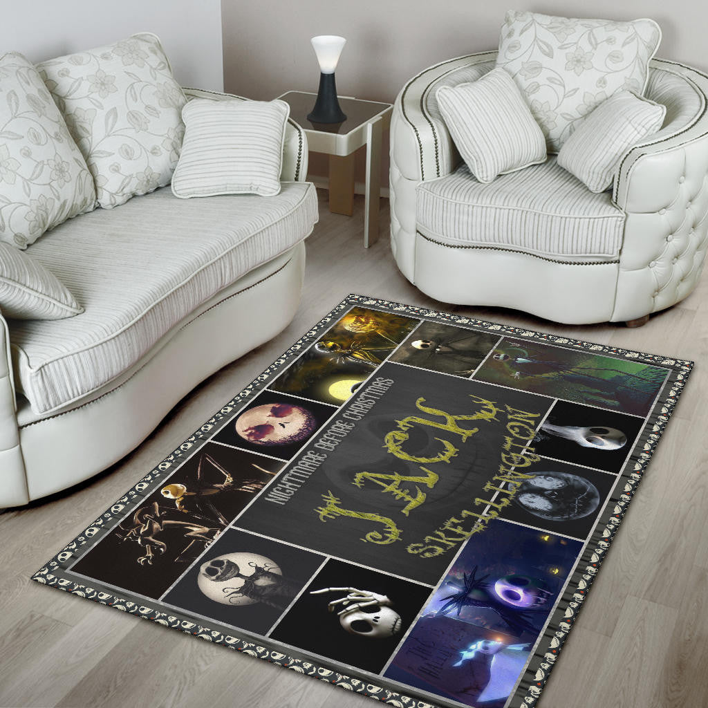 Jack Skellington The Nightmare Before Christmas Area Rug Cartoon Home Decor Custom For Fans NT032501