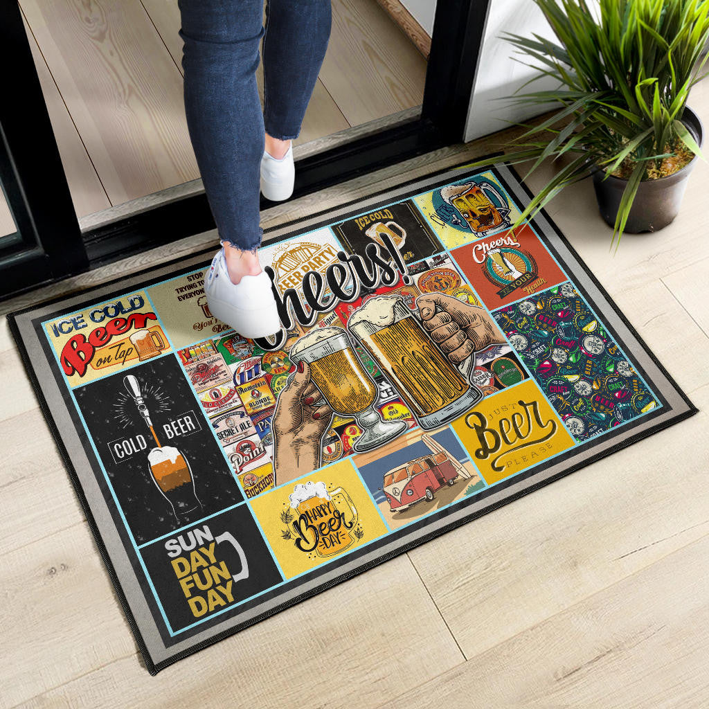 Cheers Drinking Beer Door Mat Hobby Home Decor Custom For Fans NT032201