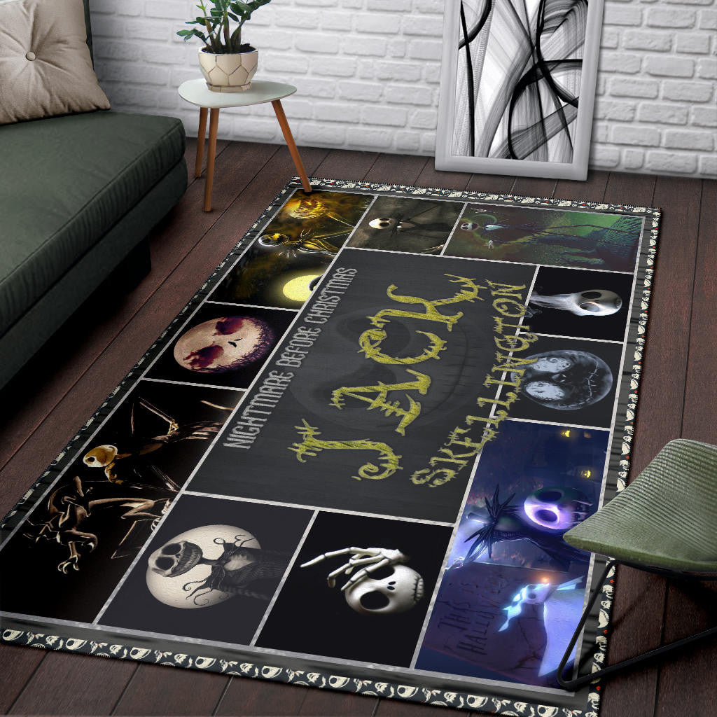 Jack Skellington The Nightmare Before Christmas Area Rug Cartoon Home Decor Custom For Fans NT032501