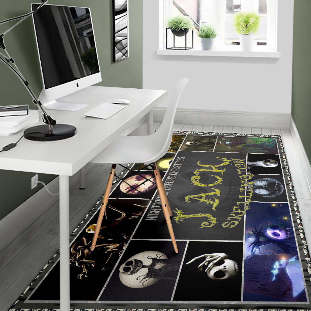 Jack Skellington The Nightmare Before Christmas Area Rug Cartoon Home Decor Custom For Fans NT032501