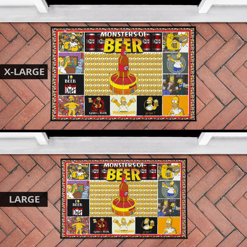 Drinking Beer Simpson Door Mat Hobby Home Decor Custom For Fans NT032401