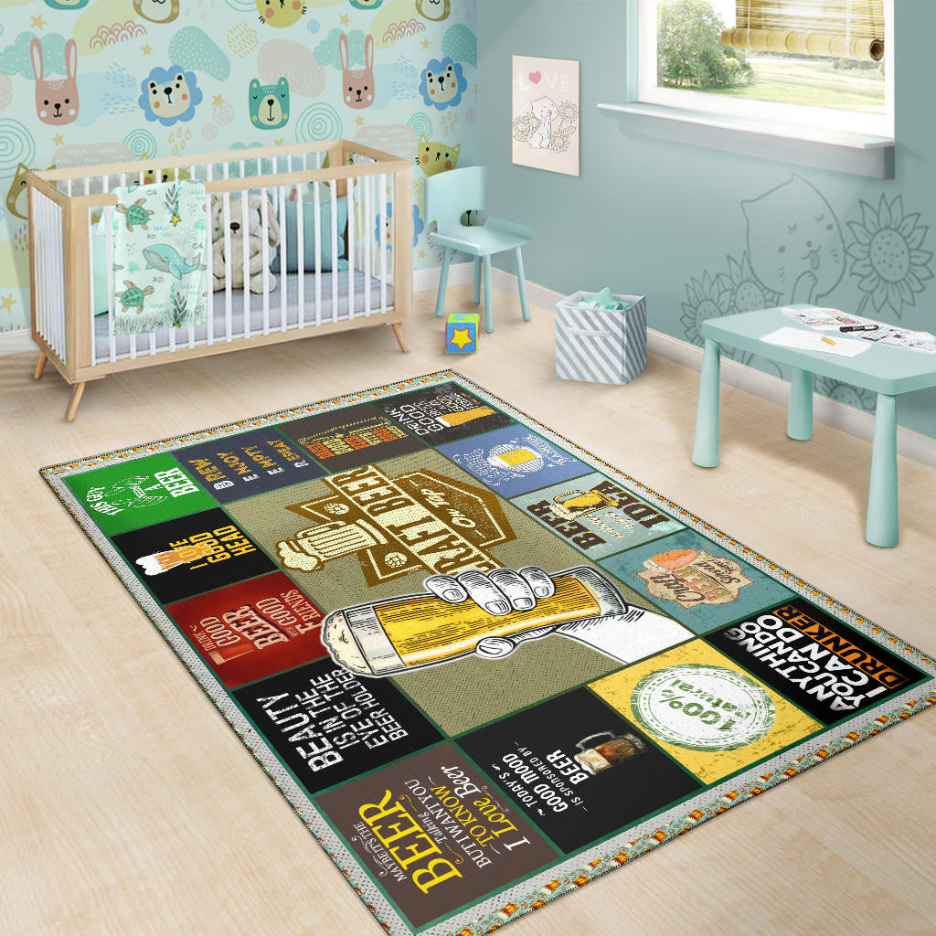 Drinking Craft Beer Area Rug Hobby Home Decor Custom For Fans NT032301