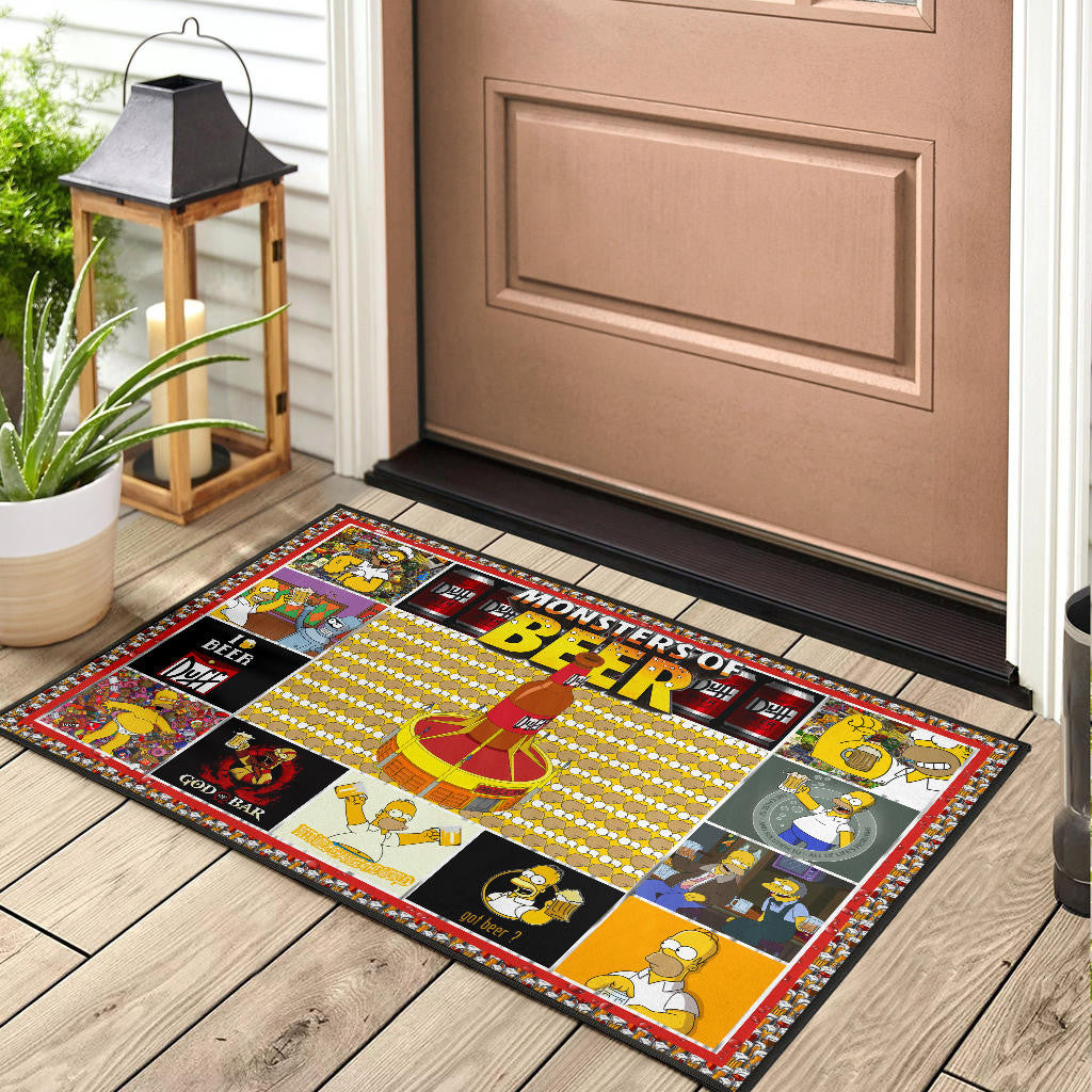 Drinking Beer Simpson Door Mat Hobby Home Decor Custom For Fans NT032401