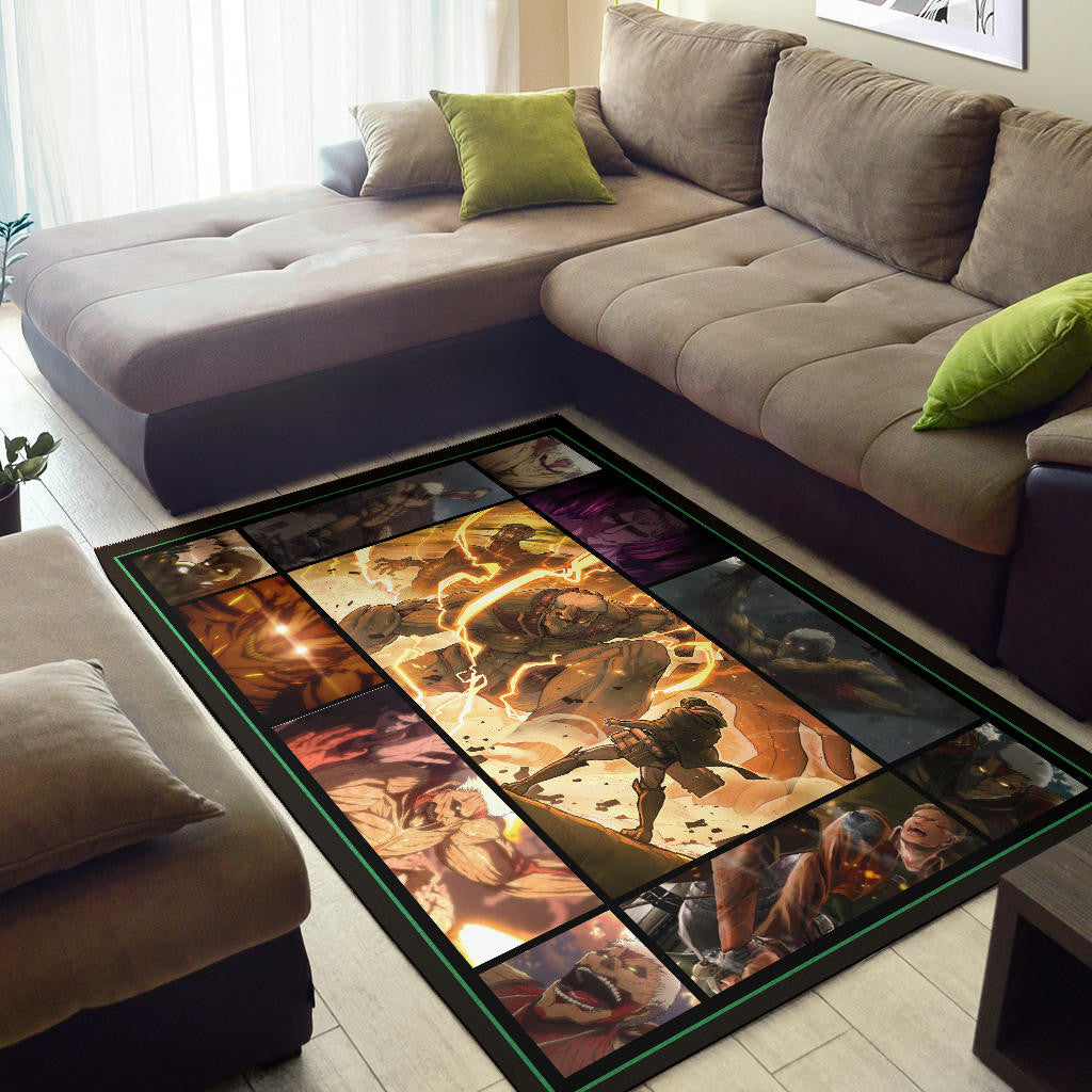 Reiner Braun Attack On Titan Area Rug Anime Home Decor Custom For Fans NA033002