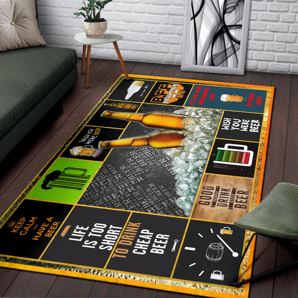 Cheers Drinking Beer Area Rug Hobby Home Decor Custom For Fans NT032202