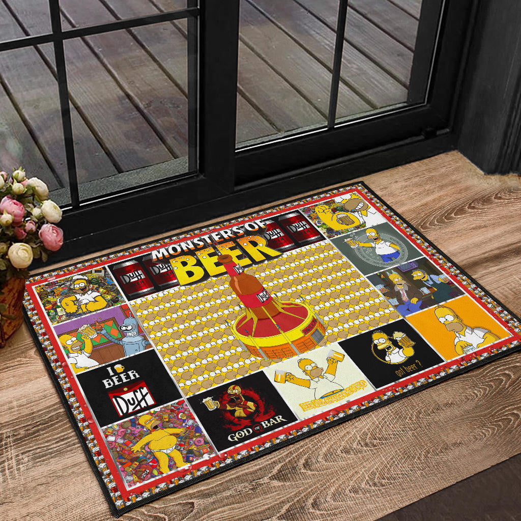 Drinking Beer Simpson Door Mat Hobby Home Decor Custom For Fans NT032401