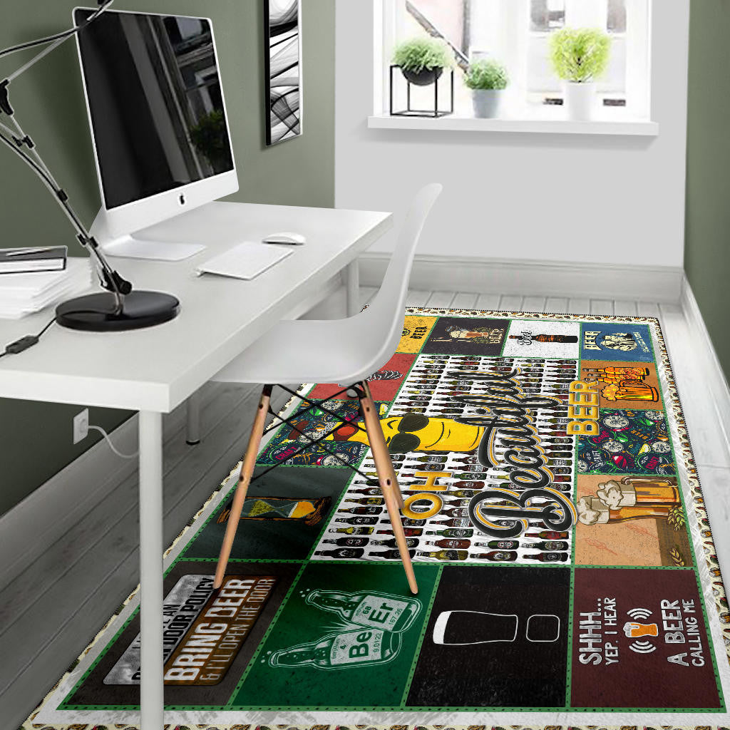 Drinking Beer Area Rug Hobby Home Decor Custom For Fans NT032402