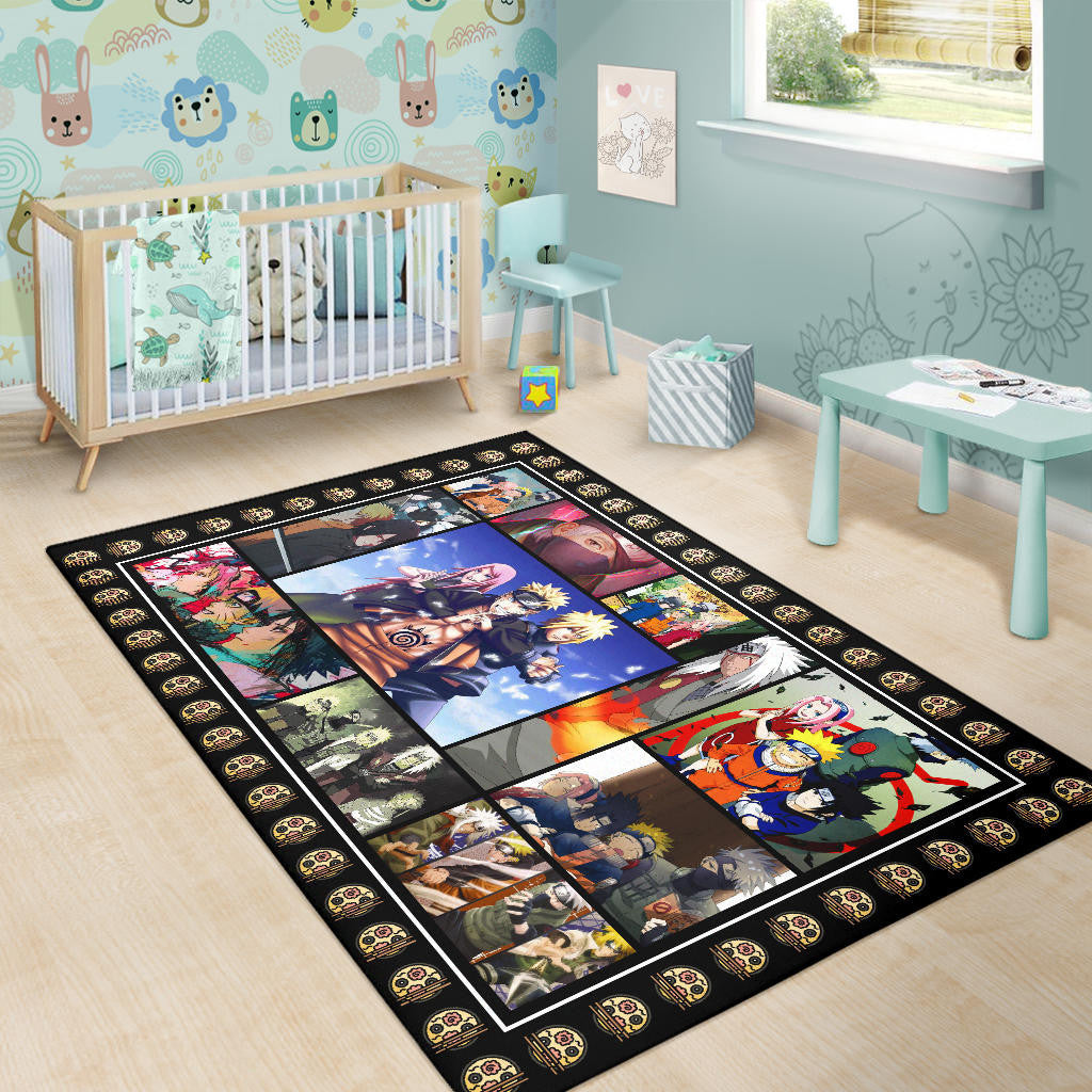 Team 7 Jiraiya Naruto Area Rug Anime Home Decor Custom For Fans NA030302