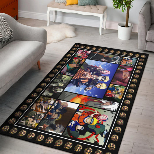 Team 7 Jiraiya Naruto Area Rug Anime Home Decor Custom For Fans NA030302