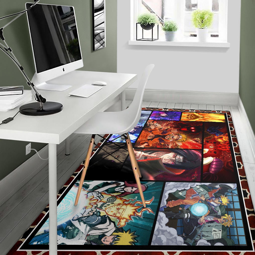 Naruto Main Characters Area Rug Anime Home Decor Custom For Fans NA030301