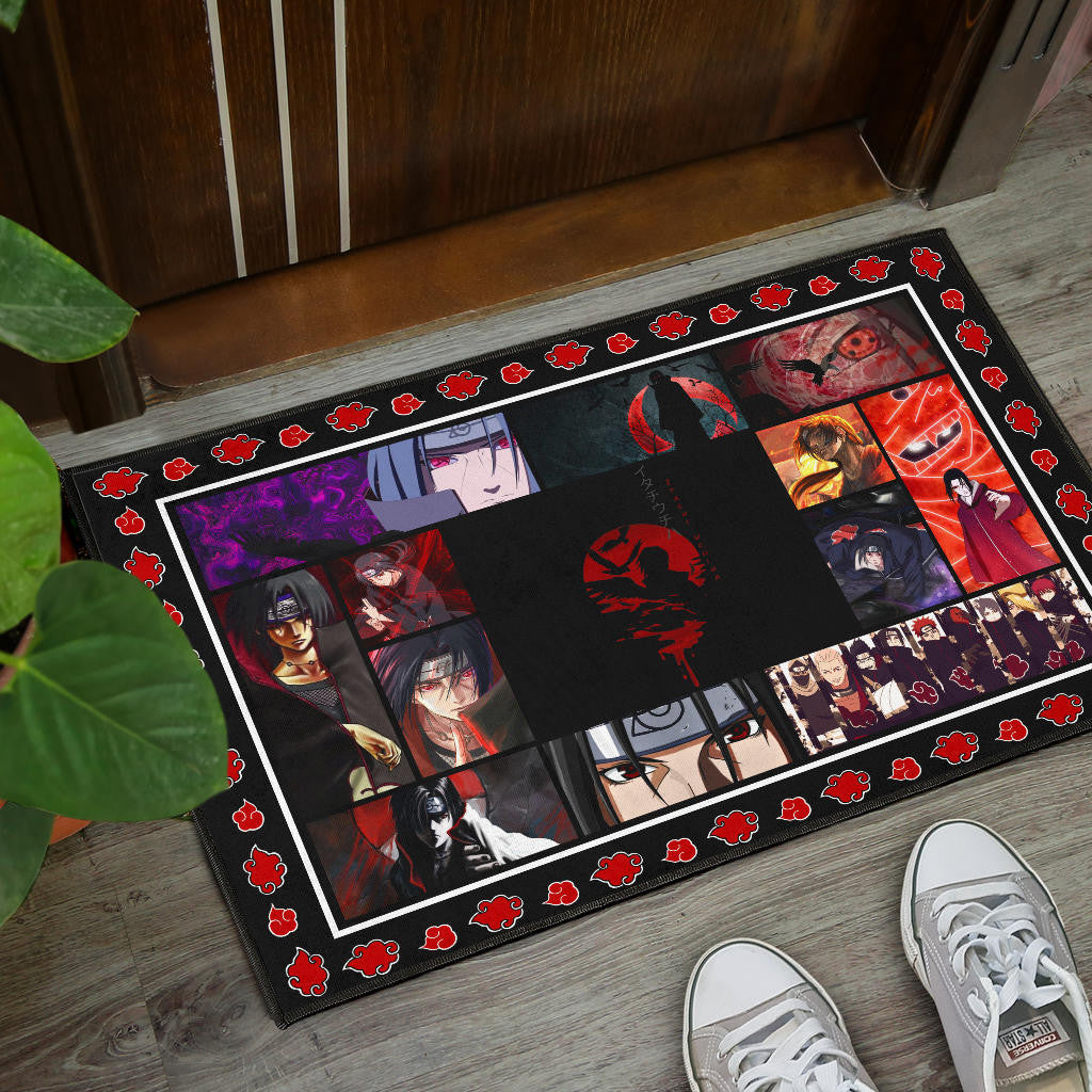 Itachi Uchiha Akatsuki Naruto Door Mat Anime Home Decor Custom For Fans