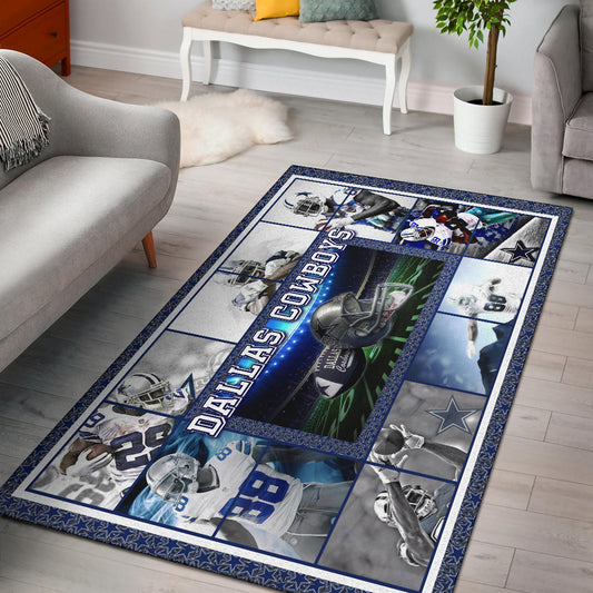Dallas Players Cowboys Area Rug American Football Home Decor Custom For Fans