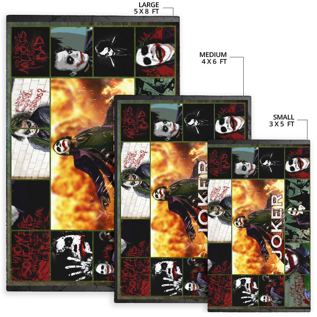 Joker Quote Area Rug Movie Home Decor Custom For Fans NT030201