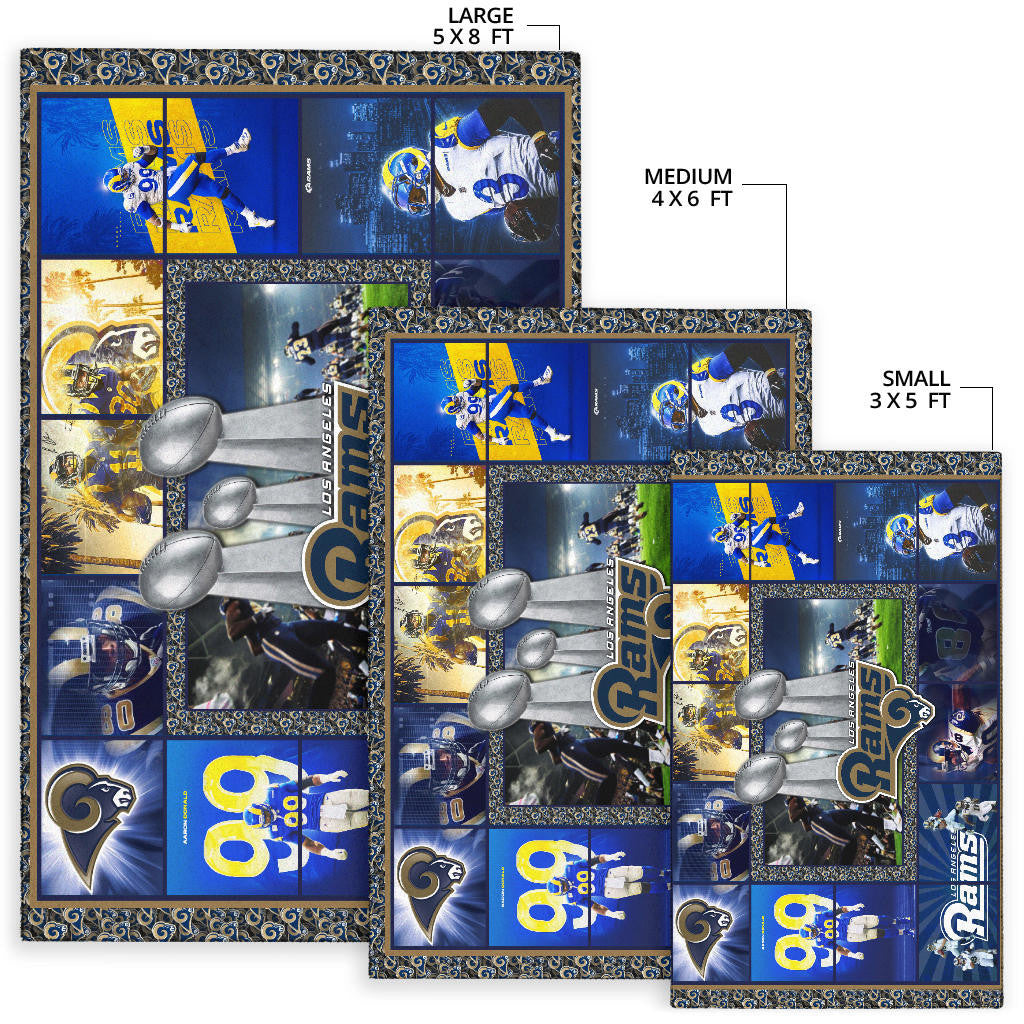 Los Angeles Players Rams Area Rug American Football Home Decor Custom For Fans