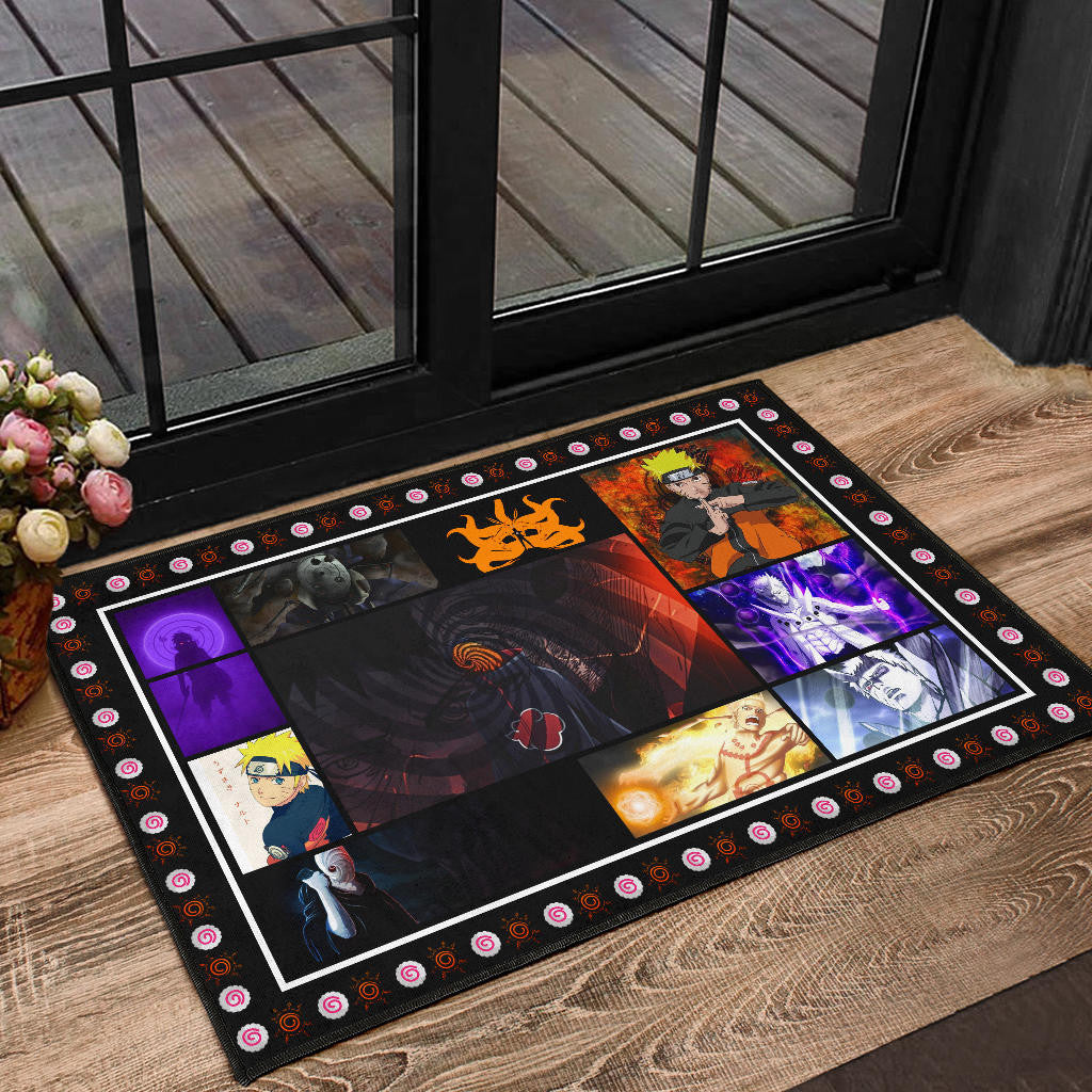 Obito Uchiha Vs Naruto Door Mat Anime Home Decor Custom For Fans NA030303