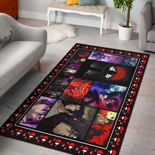 Itachi Vs Sasuke Uchiha Naruto Area Rug Anime Home Decor Custom For Fans NA030203