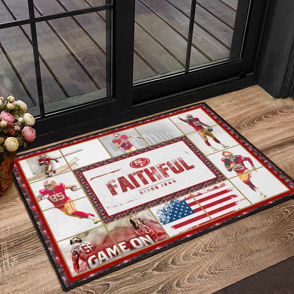 San Francisco Players 49ers Door Mat American Football Home Decor Custom For Fans