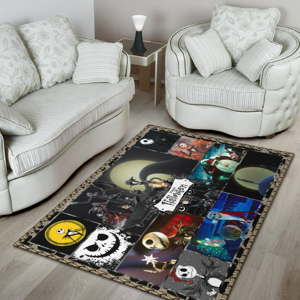 Jack And Sally The Nightmare Before Christmas Area Rug Cartoon Home Decor Custom For Fans NT033002