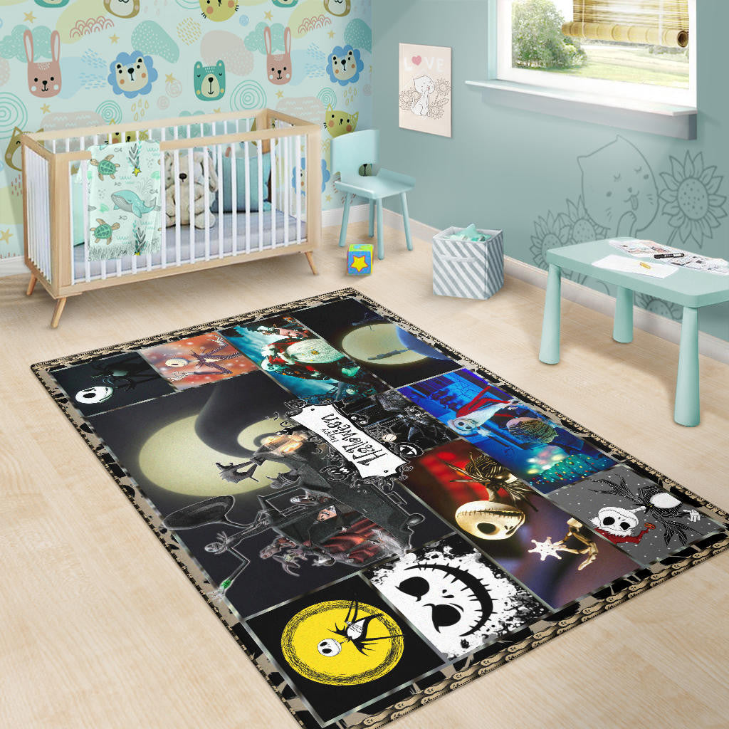 Jack And Sally The Nightmare Before Christmas Area Rug Cartoon Home Decor Custom For Fans NT033002