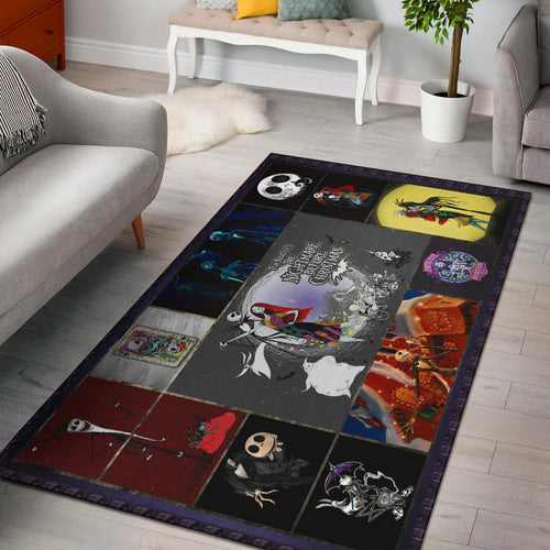 Jack Skellington And Sally The Nightmare Before Christmas Area Rug Cartoon Home Decor Custom For Fans NT032902