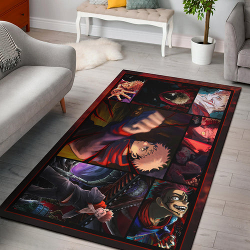 Yuji Itadori Jujutsu Kaisen Area Rug Anime Home Decor Custom For Fans NA040101