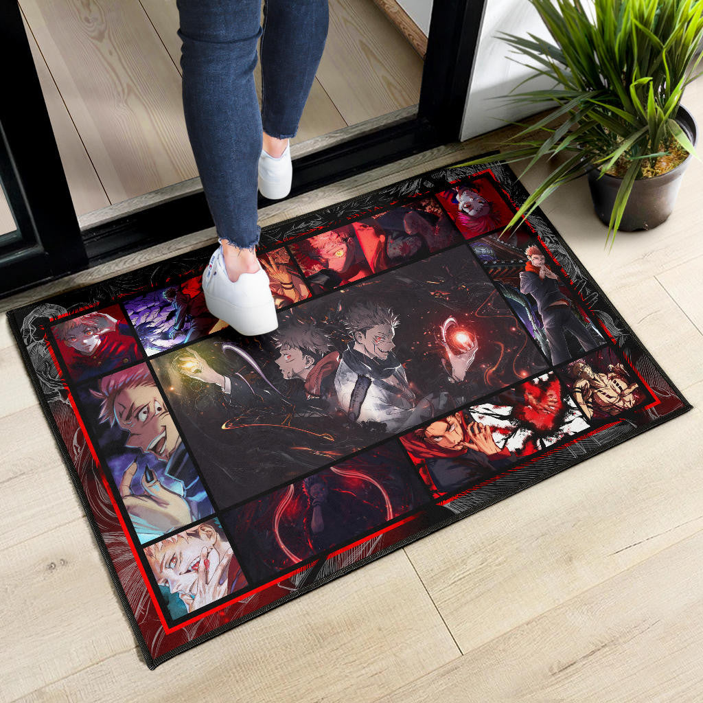 Yuji Itadori And Sukuna Jujutsu Kaisen Door Mat Anime Home Decor Custom For Fans NA040404