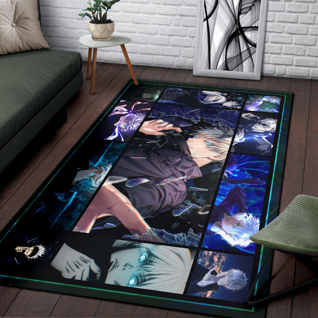 Satoru Gojo Jujutsu Kaisen Area Rug Anime Home Decor Custom For Fans NA040402
