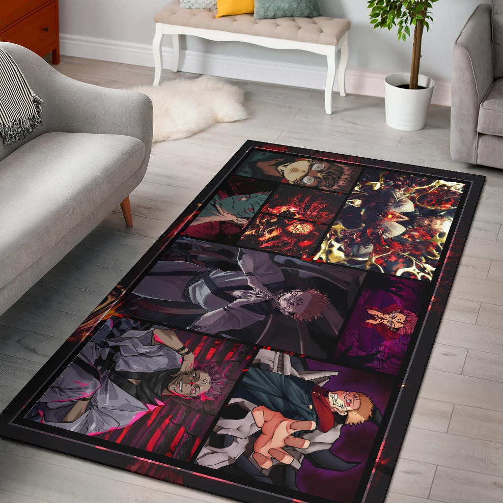 Sukuna Jujutsu Kaisen Area Rug Anime Home Decor Custom For Fans NA040102