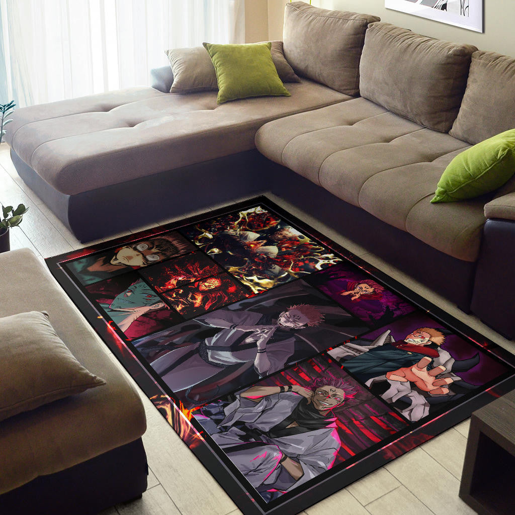 Sukuna Jujutsu Kaisen Area Rug Anime Home Decor Custom For Fans NA040102