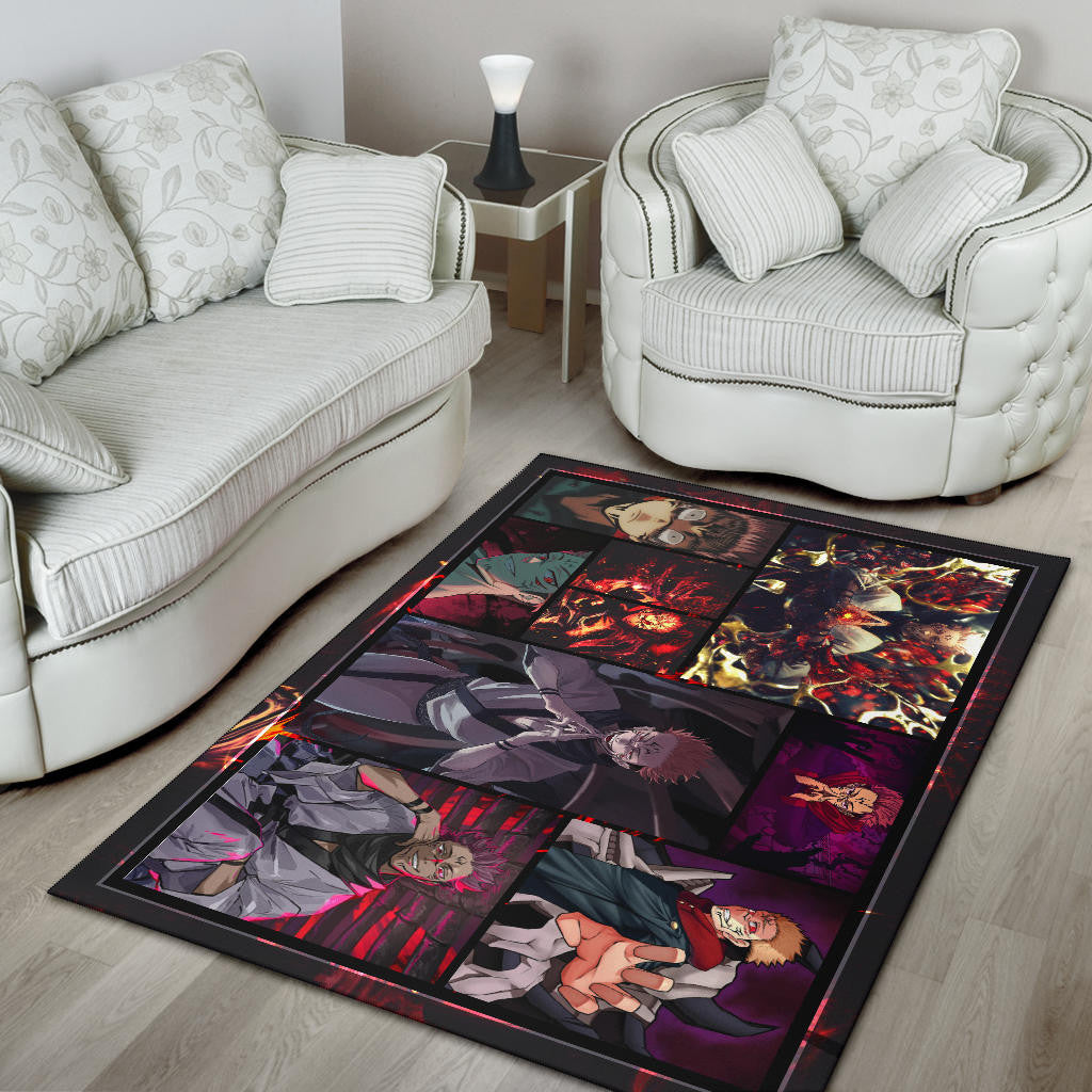 Sukuna Jujutsu Kaisen Area Rug Anime Home Decor Custom For Fans NA040102