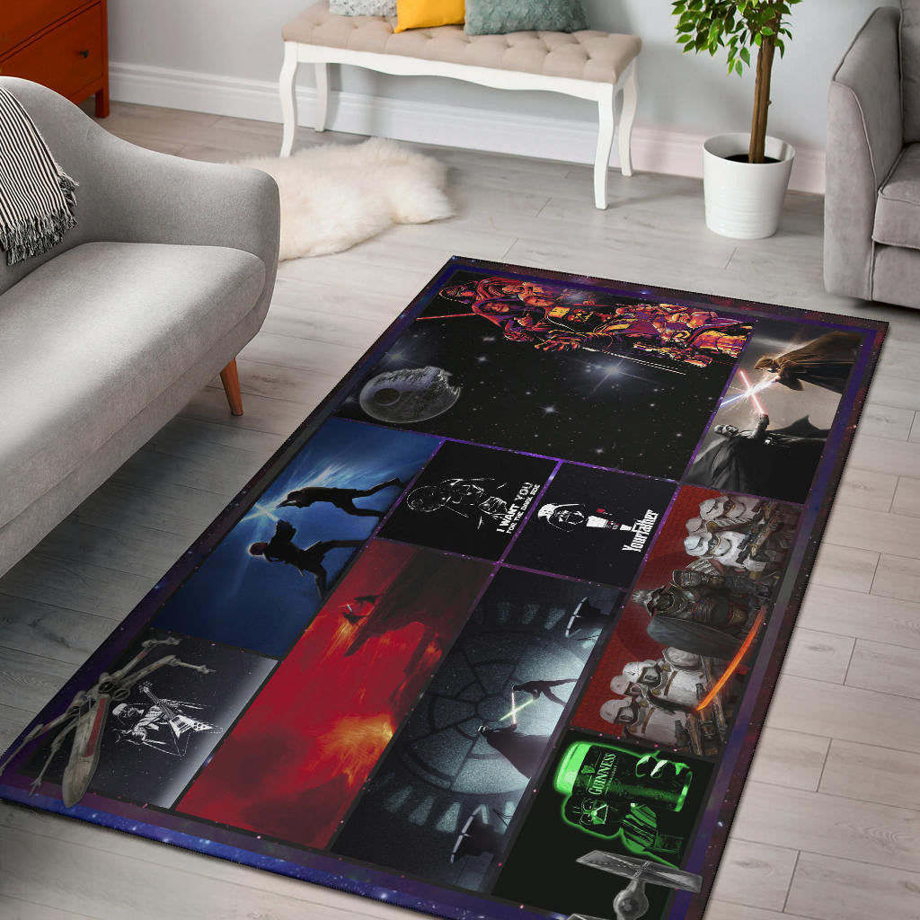 Darth Vader Star Wars Area Rug Movie Home Decor Custom For Fans NT040401