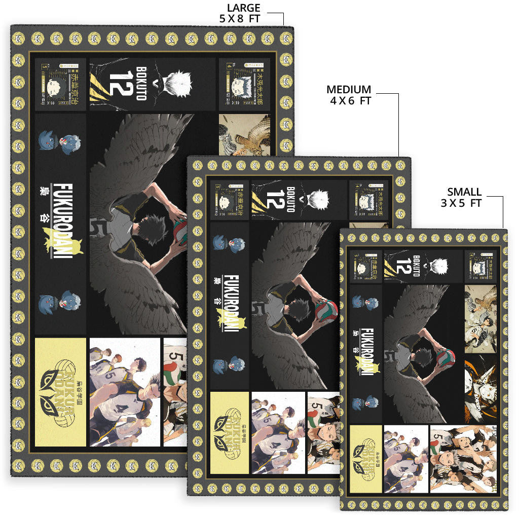 Fukurodani Team Haikyuu Area Rug Anime Home Decor Custom For Fans NA041204