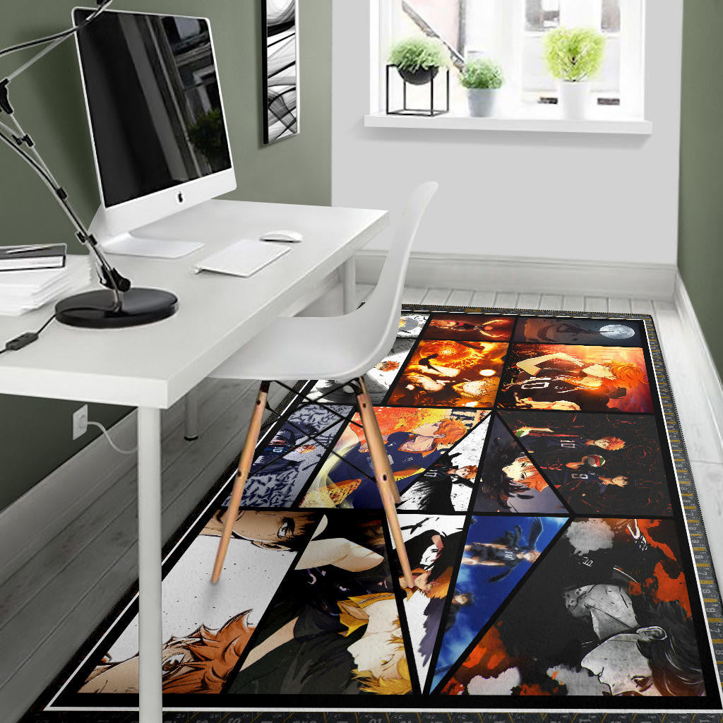 Tobio Kageyama And Shoyo Hinata Fukurodani Haikyuu Area Rug Anime Home Decor Custom For Fans NA041302