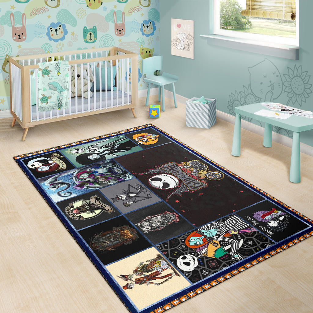 Jack And Sally The Nightmare Before Christmas Area Rug Cartoon Home Decor Custom For Fans NT040401