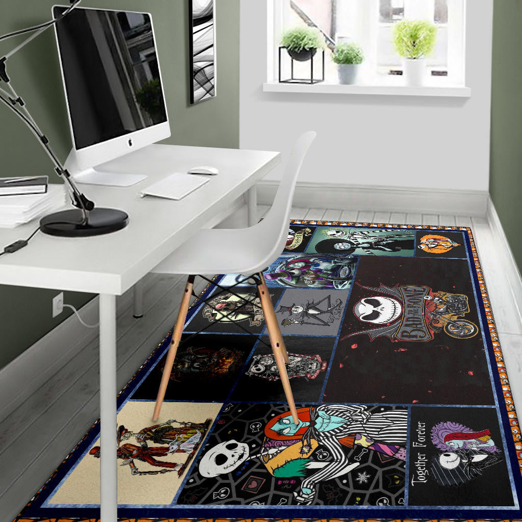 Jack And Sally The Nightmare Before Christmas Area Rug Cartoon Home Decor Custom For Fans NT040401