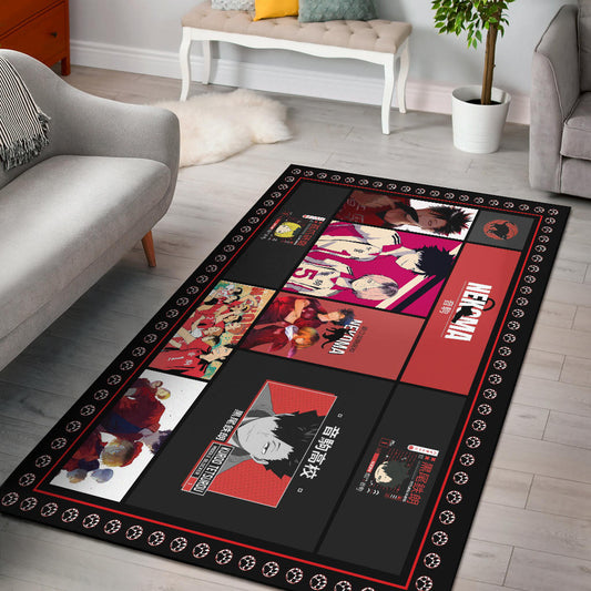 Tetsuro Kuroo Haikyuu Area Rug Anime Home Decor Custom For Fans NA041502