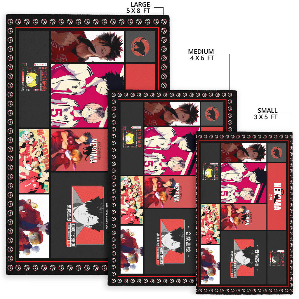 Tetsuro Kuroo Haikyuu Area Rug Anime Home Decor Custom For Fans NA041502