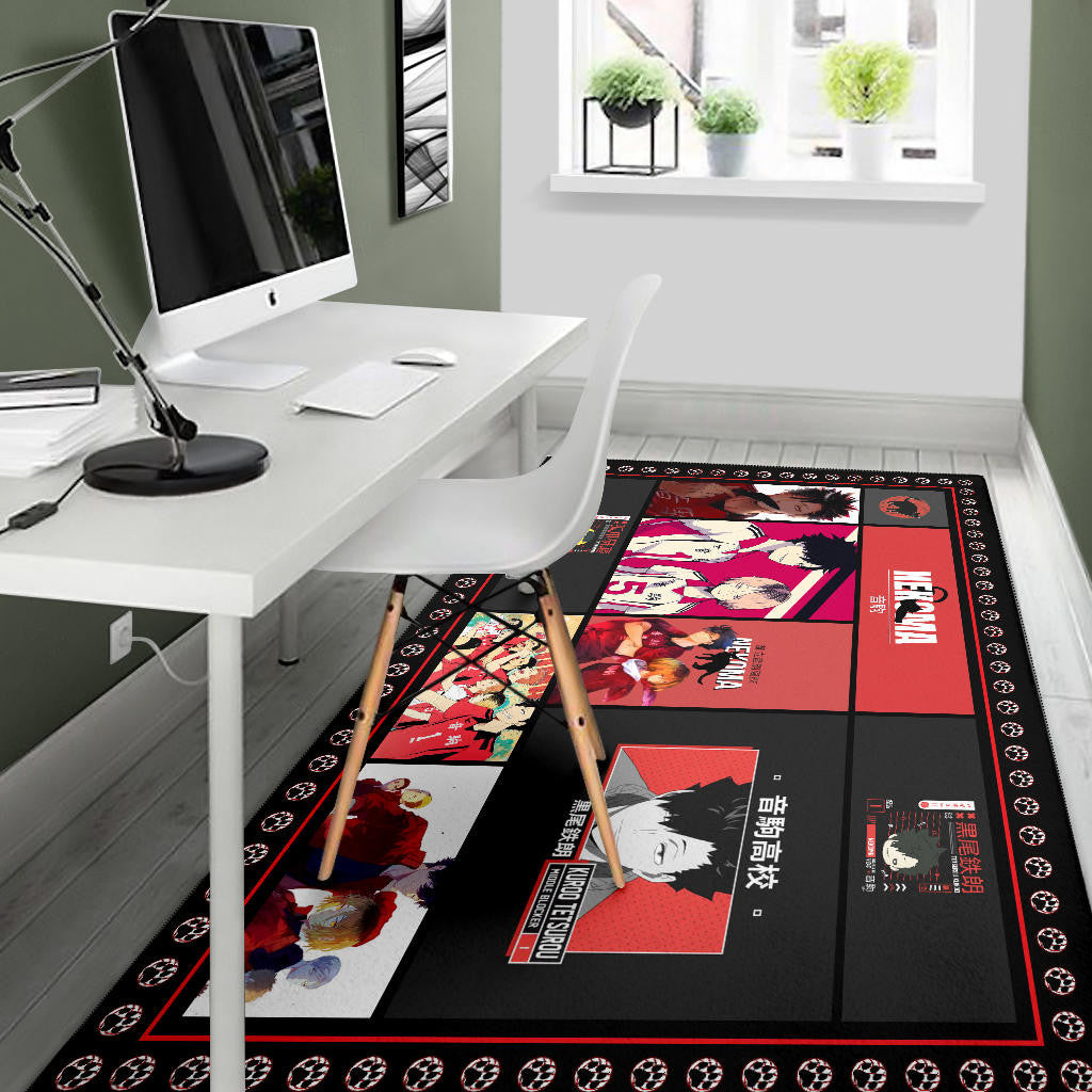 Tetsuro Kuroo Haikyuu Area Rug Anime Home Decor Custom For Fans NA041502