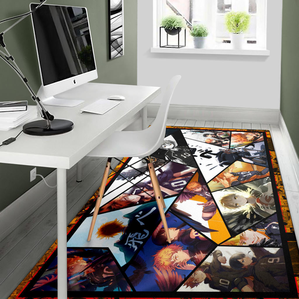 Shoyo Hinata Haikyuu Area Rug Anime Home Decor Custom For Fans NA041401