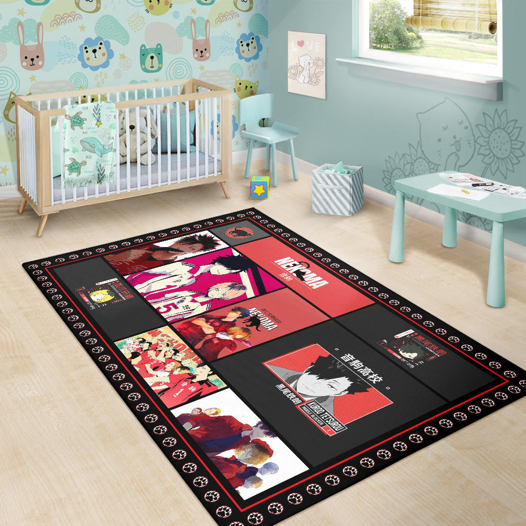 Tetsuro Kuroo Haikyuu Area Rug Anime Home Decor Custom For Fans NA041502