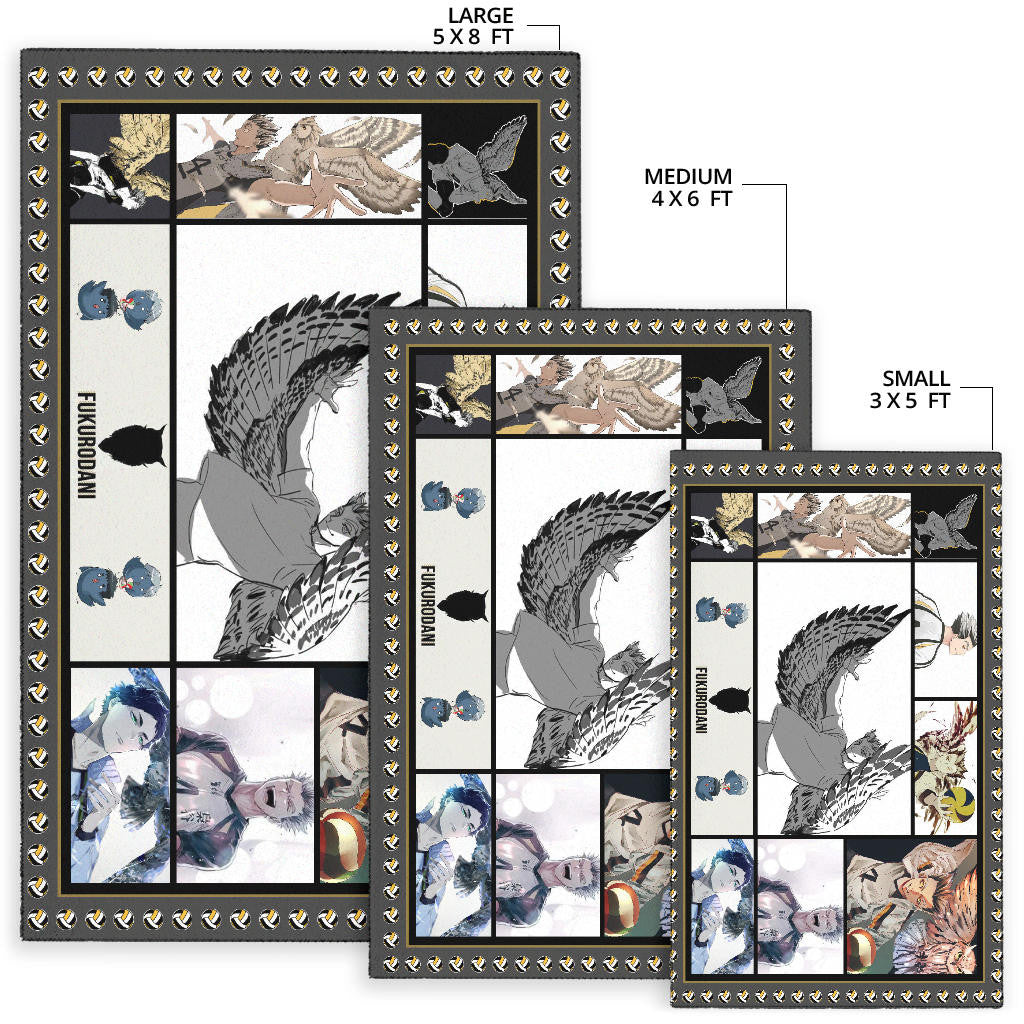 Kotaro Bokuto Haikyuu Area Rug Anime Home Decor Custom For Fans NA041504