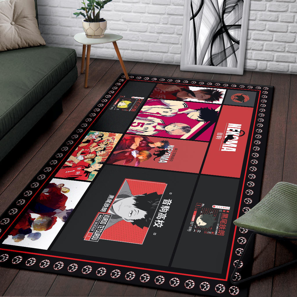 Tetsuro Kuroo Haikyuu Area Rug Anime Home Decor Custom For Fans NA041502