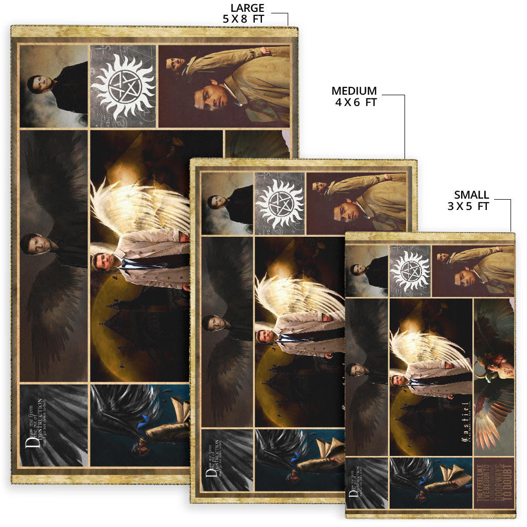 Castiel Supernatural Area Rug Movie Home Decor Custom For Fans NT041403